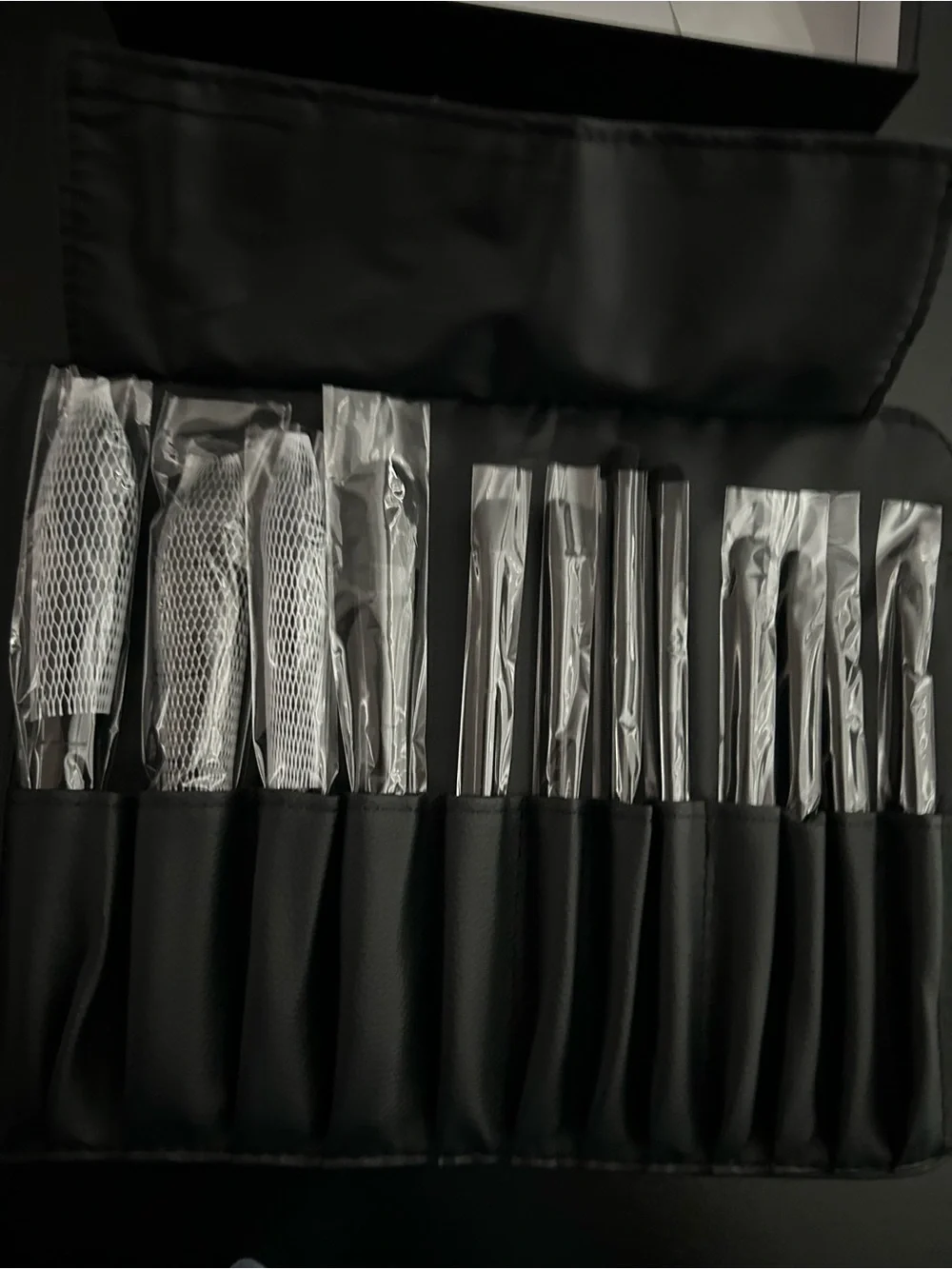 Designer inspired Black Makeup Brush Set with Protective Case